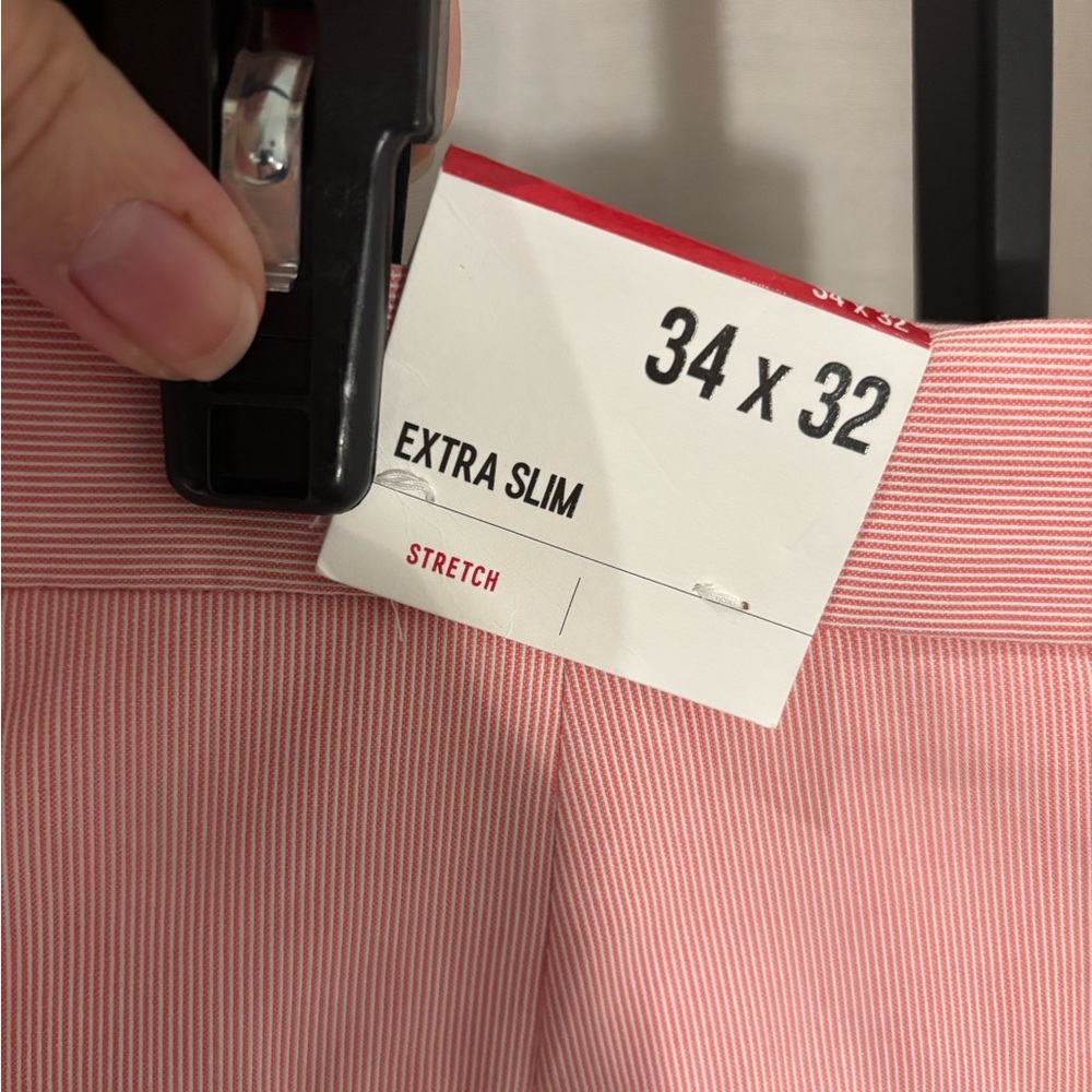 Express Stretch Extra Slim Light Pink Resortcore Men’s Trousers, Size 34/32 NWT - Picture 4 of 5